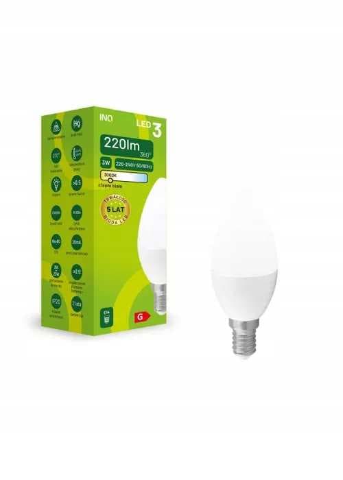 LED-pære C37 E14 3W KEARTE 220lm 3000K INQ
