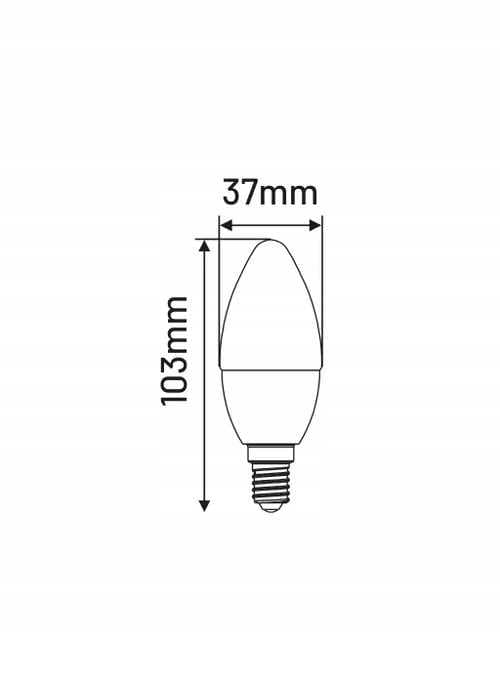 LED-pære C37 E14 6W KEARTE 490lm 4000K INQ
