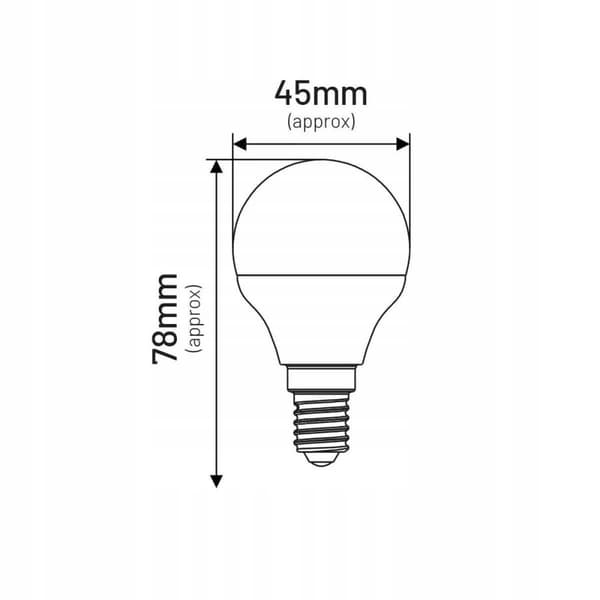 LED-pære G45 E14 4W KUGLE 320lm 3000K INQ