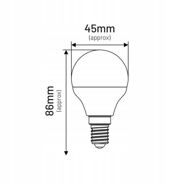 LED-pære G45 E14 7W KUGLE 600lm 3000K INQ