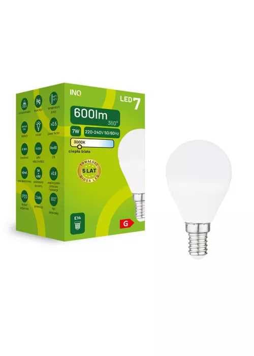 LED-pære G45 E14 7W KUGLE 600lm 3000K INQ