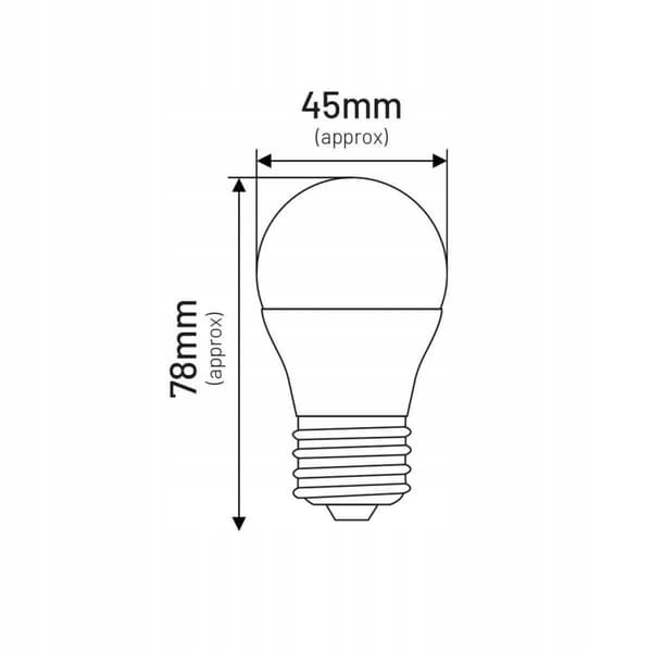 LED-pære G45 E27 6W KUGLE 490lm 4000K INQ