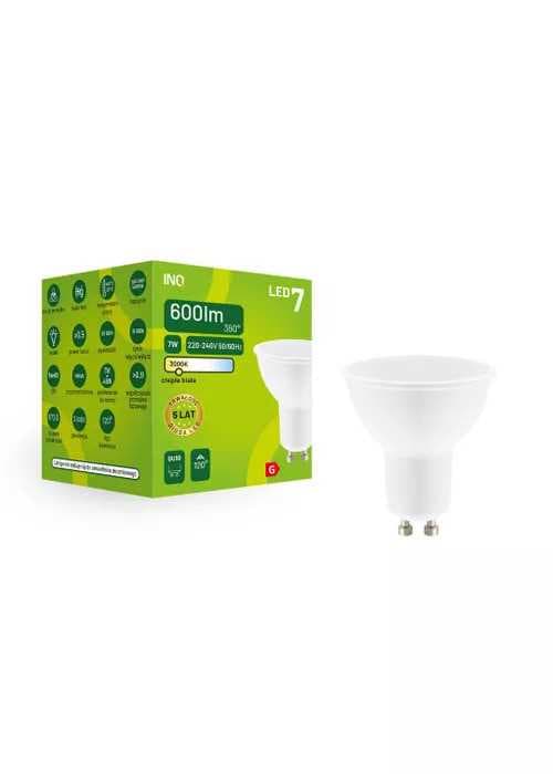 LED-pære MR16 GU10 7W 600lm 3000K INQ