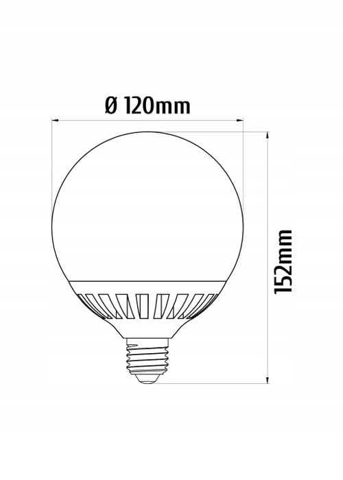 LED-pære DECO E27 GLOB G120 24W 3000K INQ