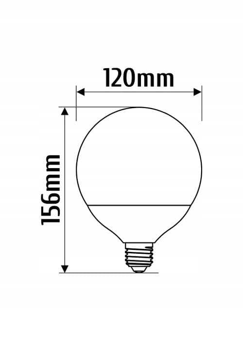 LED-pære DECO E27 GLOB G120 18W 3000K INQ