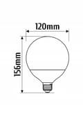 Miniatyrbillede 2 af 2: LED-pære DECO E27 GLOB G120 18W 3000K INQ