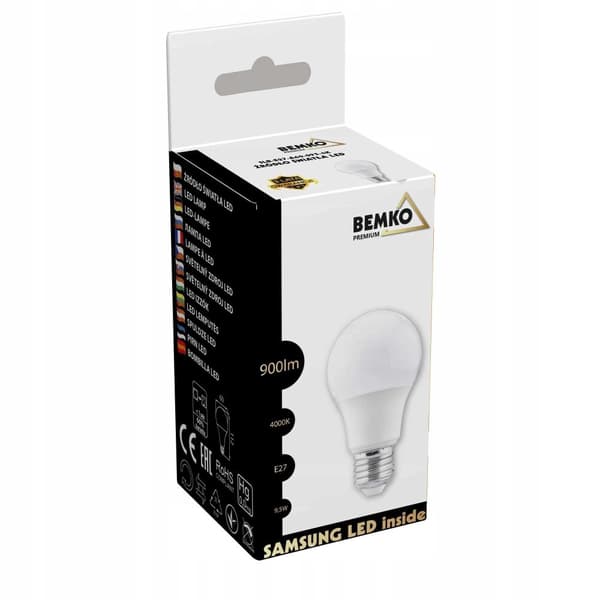 LED-pære E27 9,5W D84-SLB-E27-A60-095-4K