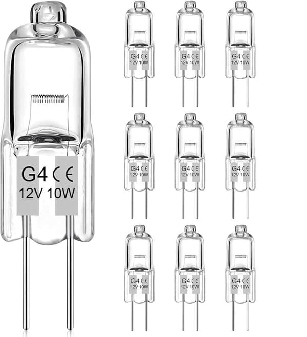OBOSOE G4 halogenlamper, pærer, varm hvid 2800K, flimmerfri, 10/20W