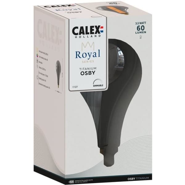 E27 LED-pære - CALEX - ROYAL OSBY - 3,5 W - 60 lm - 2000 K - Dæmpbar - Titanium