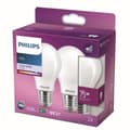 Miniatyrbillede 1 af 3: Philips LED-pære tilsvarende 75W E27 Kold hvid ikke dæmpbar, glas, sæt med 2 stk.