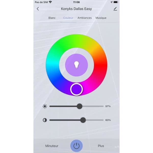 Wi-Fi + BT-tilsluttet LED-strip, RGB-farver + justerbar hvid, længde 3m - Konyks Dallas Easy