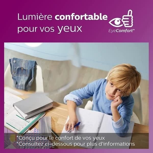 Philips, pakke med 6 E27 LED-pærer, transparente, 60W, varm hvid