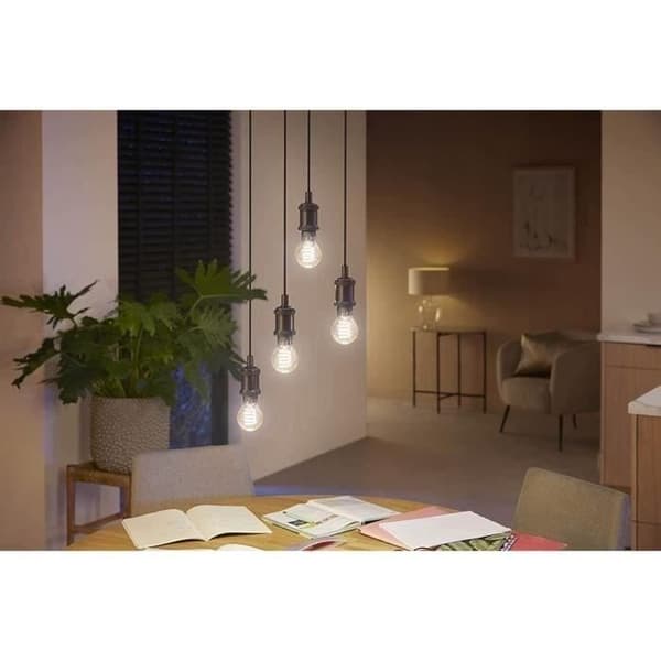 Philips Hue White Ambiance, E27 LED-smartpære med glødetråd, Bluetooth-kompatibel, fungerer med Alexa, Google og Homekit