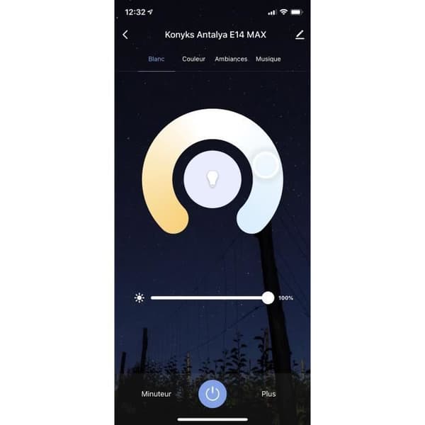 2 Wi-Fi + BT -yhteydellä varustettua LED-lamppua, E14 LED, säädettävät värit + valkoinen, 5 W - Konyks Antalya E14 Max Easy -kaksoispakkaus