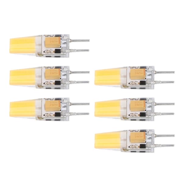 6stk gy6.35 pære 5w ac dc12v cob pære energibesparende silikone loftspære pære til stue