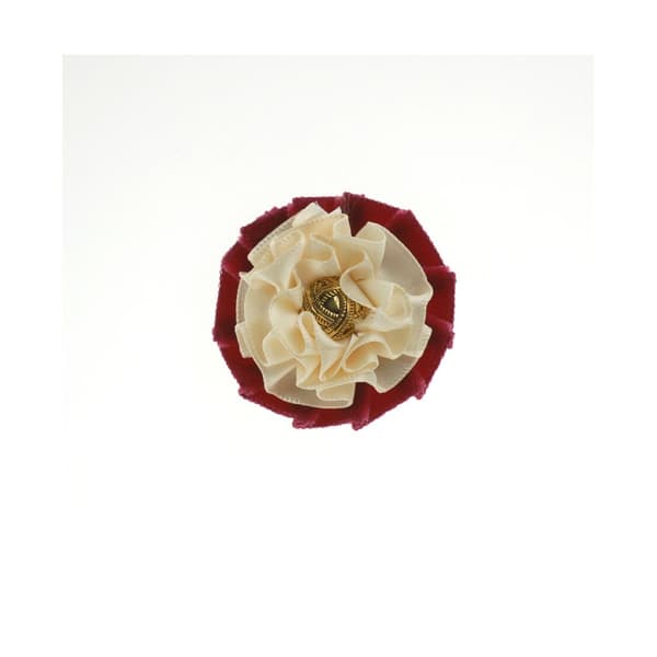 ShowQuest Newport knapphål Burgundy/Cream/Gold One Size