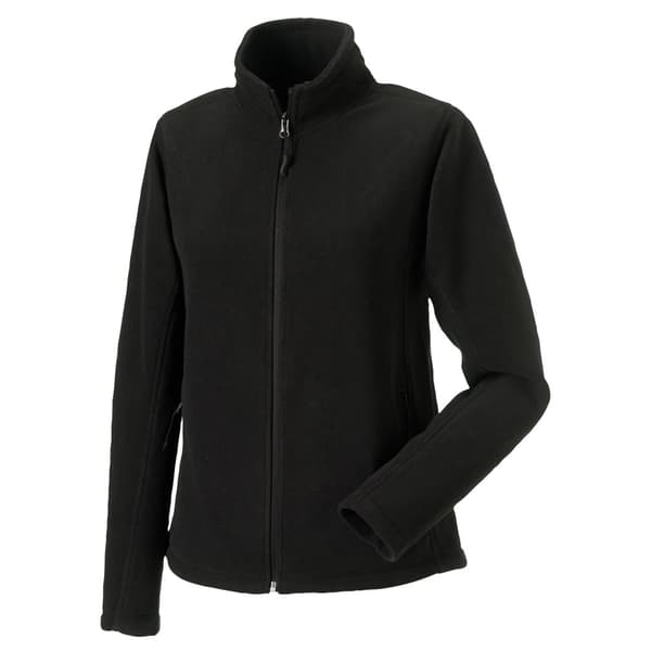 Russell Colours Ladies Full Zip Outdoor Fleece Jacket med fuld lynlås til damer Black S