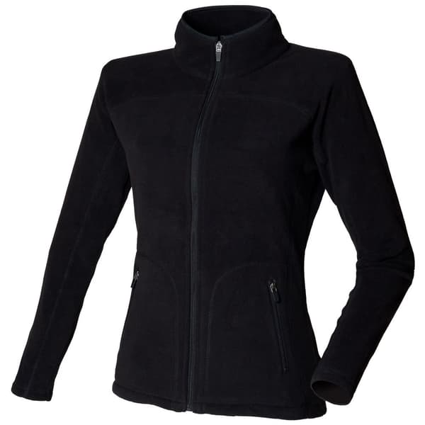 Skinni Fit Ladies/Womens Lightweight Anti Pill Microfleece Jacket Black 2XL