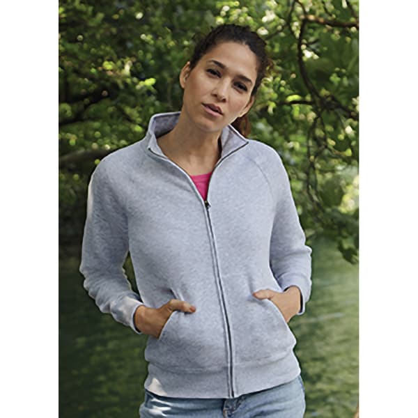 Fruit of the Loom Ladies/Womens Lady-Fit Fleece Sweatshirt Jacket
