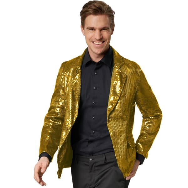 Paillet-jakke herrer Guld XXL