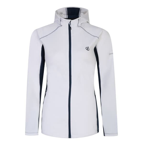 Dare 2B Womens/Ladies Convey II Hooded Core Stretch Midlayer White/Moonlight Denim 12 UK
