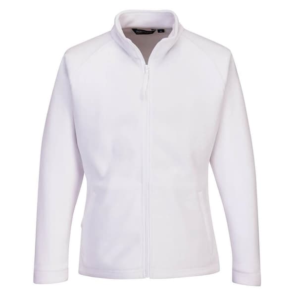 Portwest Womens/Ladies Aran Fleece Jacket White XS