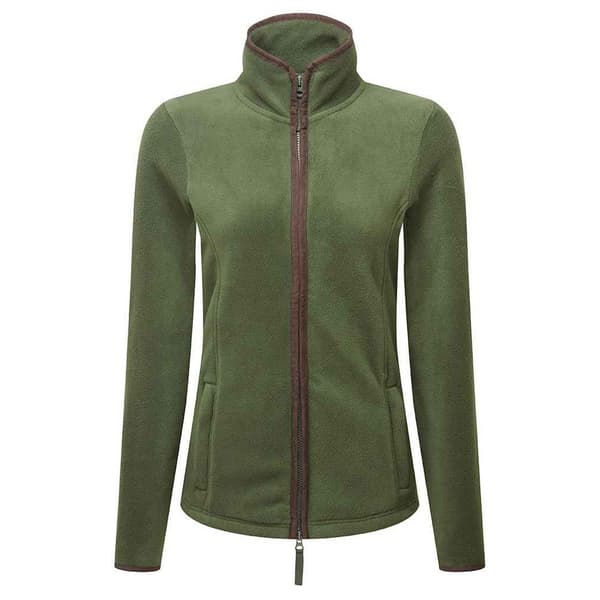 Premier Dame/kvinder Artisan Fleecejakke med kontrastfarvet trim