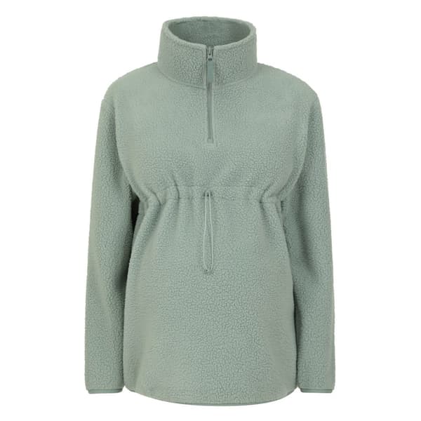 Mountain Warehouse Womens/Ladies Cosy Sherpa Half Zip Maternity Fleece Top Green 12 UK