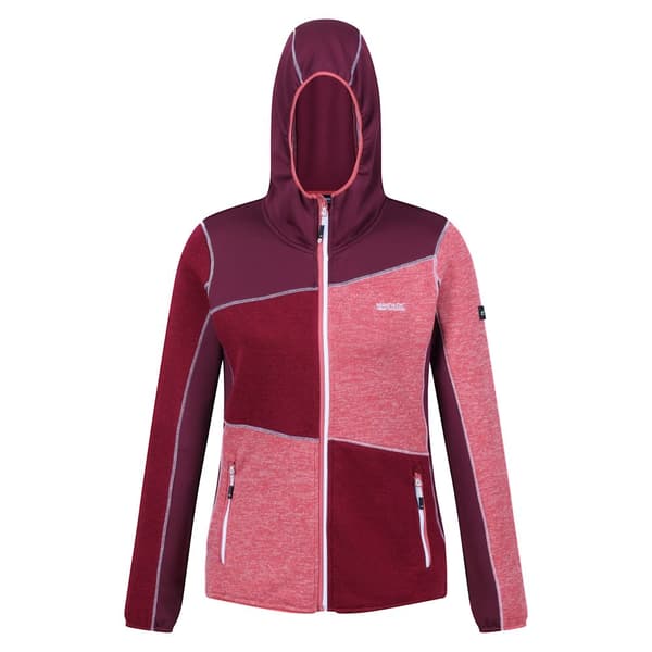 Regatta Womens/Ladies Walbury VI Marl Full Zip Fleece Jacket Mineral Red/Rumba Red 10 UK