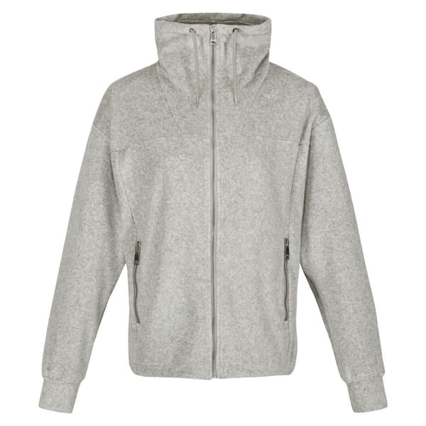 Regatta Womens/Ladies Jessalyn Velour Full Zip Fleece Jacket Paloma Grey Marl 16 UK
