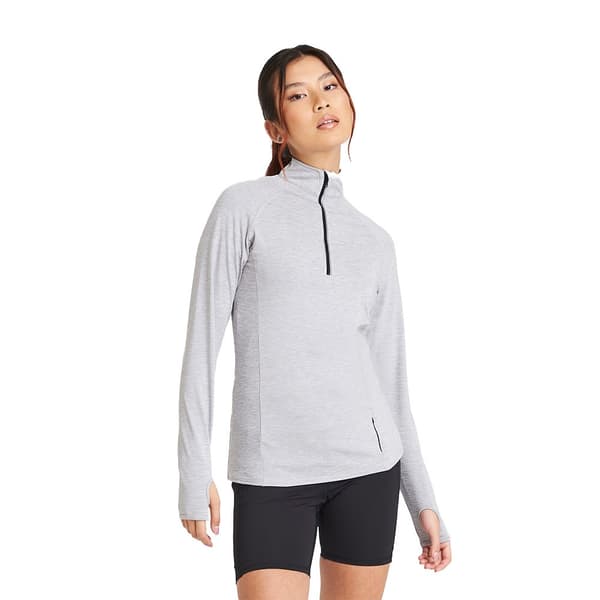 AWDis Cool Womens/Ladies Cool-Flex Half Zip Long-Sleeved Base Layer Top