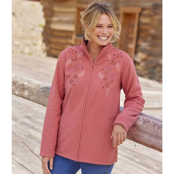 Atlas For Women Fleecejacka med broderier för kvinnor/damer