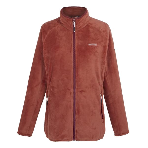 Regatta Womens/Ladies Lakara Fluffy Full Zip Fleece Jacket Mineral Red 10 UK