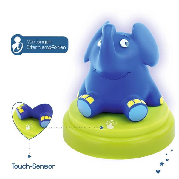 Ansmann Elephant 1800-0017-510 LED-nattlampa Elefant LED Blå