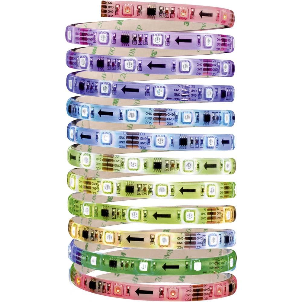 LED-list komplett-set Paulmann Function Digital LED Stripe Set 3m RGB 70481 N/A Max. effekt: 14 W RGB N/A