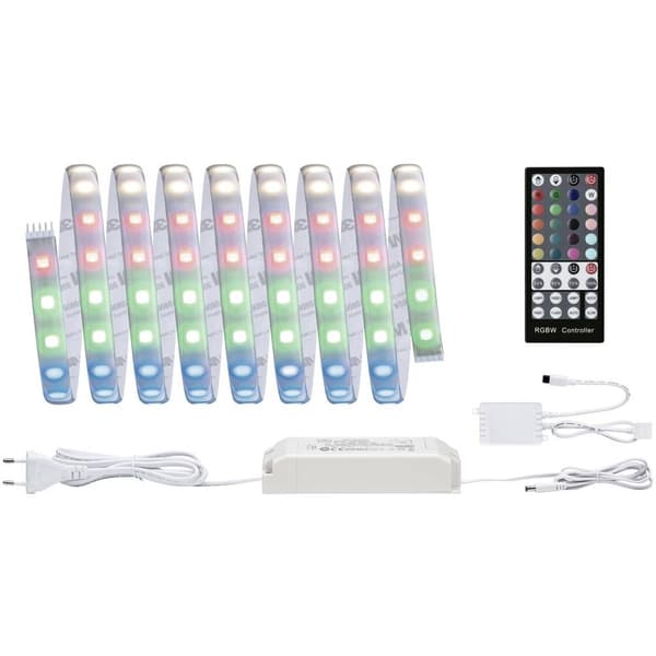 Paulmann MaxLED RGBW 70628 LED-list bas-set med kontakt 24 V 3 m RGB, Varmvit 1 st Silver