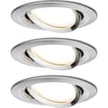 Miniatyrbild 1 av 4: Paulmann 93878 Coin Slim LED-inbyggnadsbelysning Set 3 st LED LED fast installerad 18 W Järn (borstad)