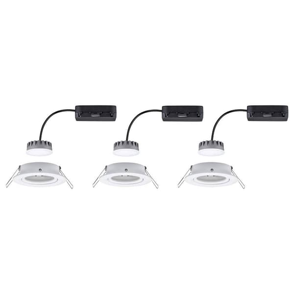 Paulmann 93875 Coin Slim LED-inbyggnadsbelysning Set 3 st LED LED fast installerad 18 W Matt vit