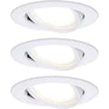 Miniatyrbild 1 av 4: Paulmann 93875 Coin Slim LED-inbyggnadsbelysning Set 3 st LED LED fast installerad 18 W Matt vit