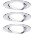Miniatyrbild 1 av 4: Paulmann 93903 Coin Slim LED-inbyggnadsbelysning Set 3 st LED LED fast installerad 18 W Aluminium (borstad)