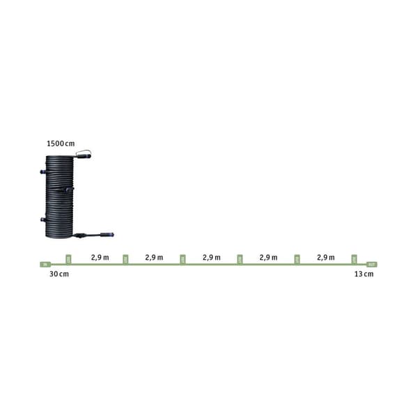 Paulmann 93931 Belysningssystem Plug&Shine 7-faldig-fördelare Svart