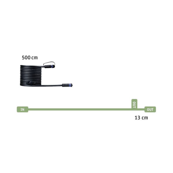 Paulmann 93927 Belysningssystem Plug&Shine Anslutningskabel Svart
