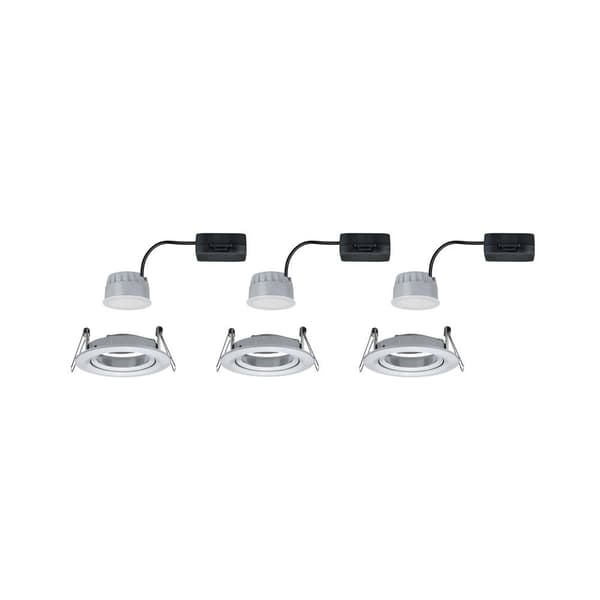 Paulmann 93487 Nova Inbyggnadsbelysning Set 3 st LED LED 18 W Aluminium (vriden)