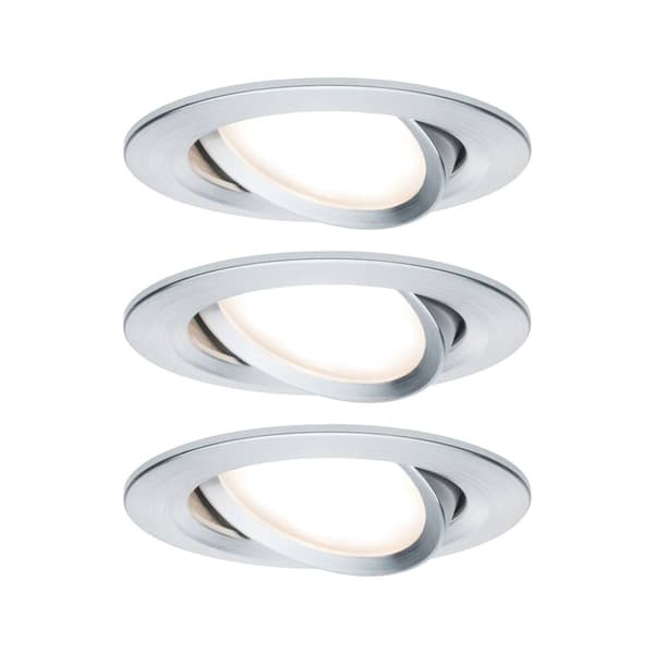 Paulmann 93487 Nova Inbyggnadsbelysning Set 3 st LED LED 18 W Aluminium (vriden)