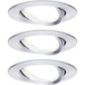 Miniatyrbild 1 av 5: Paulmann 93451 Nova Inbyggnadsbelysning Set 3 st LED LED 18 W Aluminium (vriden)