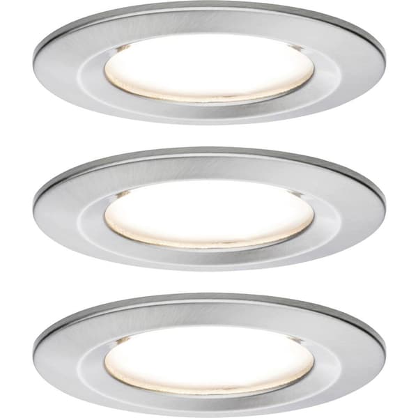 Paulmann Nova Badrumsbelysning downlight Set 3 st LED LED 18 W IP44 Järn (borstad)