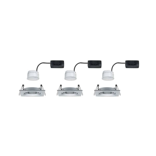 Paulmann 93456 Nova Inbyggnadsbelysning Set 3 st LED LED 18 W Aluminium (vriden)