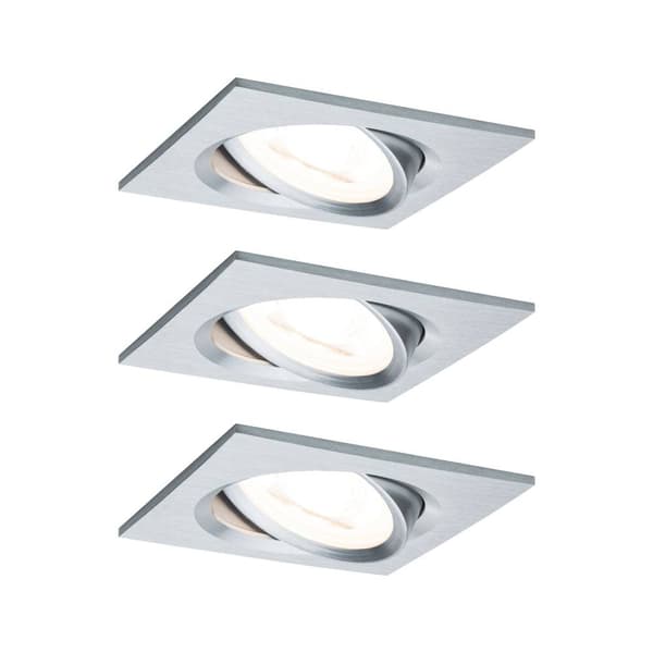 Paulmann 93456 Nova Inbyggnadsbelysning Set 3 st LED LED 18 W Aluminium (vriden) Gjuten aluminium