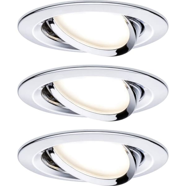 Paulmann 93488 Nova Inbyggnadsbelysning Set 3 st LED LED 18 W Krom (glänsande) Krom