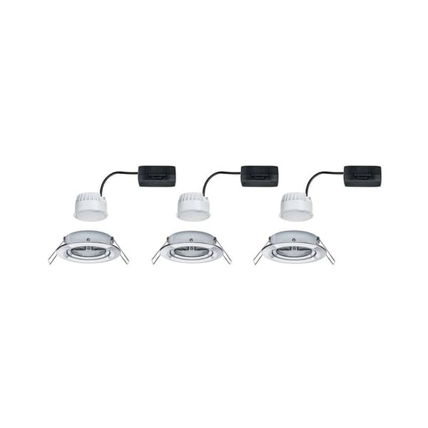 Paulmann 93452 Nova Inbyggnadsbelysning Set 3 st LED LED 18 W Krom (glänsande)